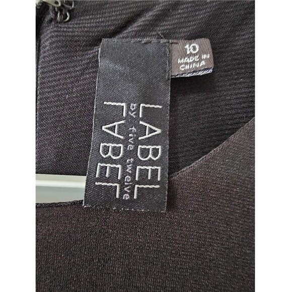 Women's Maxi Dress, Classic Style Short Sleeve With Slit, LABEL by 5 12, Size 10 - Picture 3 of 7